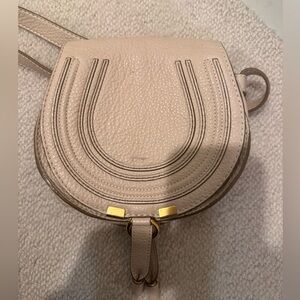 Chloe, Marcie, fold over small bag in beige